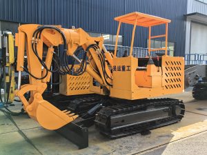 The workflow of the roadway repair machine used...
